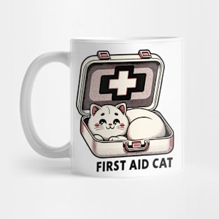 First Aid Cat Pun Nurse Doctor Healthcare Novelty Funny Cat Mug